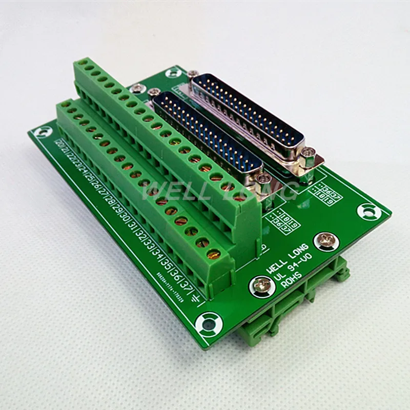 D-SUB DB37 Double Male Header Breakout Board, Terminal Block, Connector. US$22.98