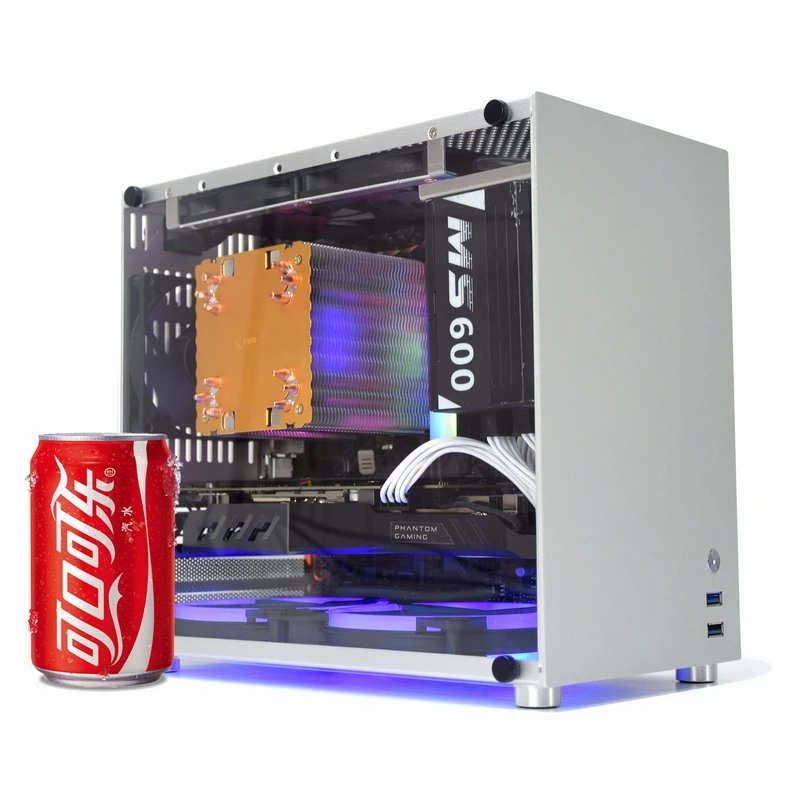 US $29.64 METALFISH S5 Aluminum Computer Case Gaming PC Chassis for microATXitx 245245CM mainboardSFX power135mm radiator mid tower