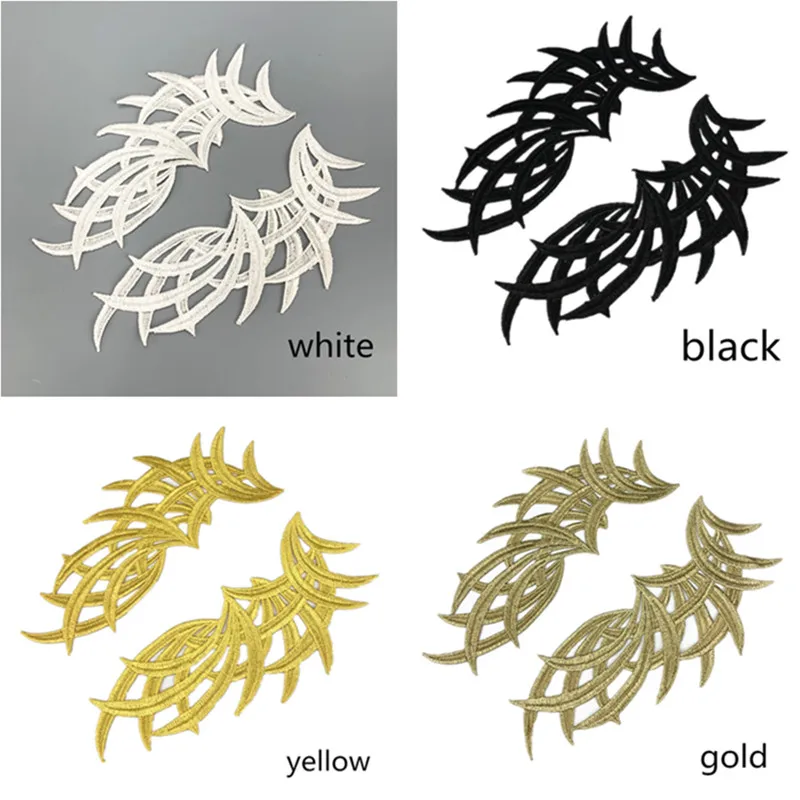 Mirror LP-DA101 Flower Floral Lace Fabric Sewing Trim Wedding Dress Applique Lace patch/mixed batch 5 pairs