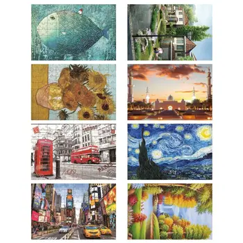 

1000Pcs / Pack Famous Painting Puzzles Assemble Jigsaw Toy Home Decoration Educational Games Toys