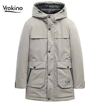 

Novos2020Homens Inverno Outerwear Men's Fashion 90% White Duck Down Winter Down Jacket Warm Brand Coat Large Size3XL 4XL