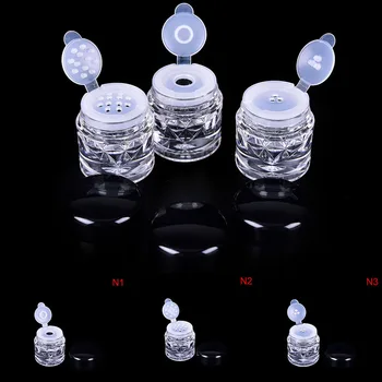 

3pcs/lot Clear Empry Cosmetic Sifter Loose Powder Jars Container Screw Lid DIY Bottle For Makeup Tools 3 Styles
