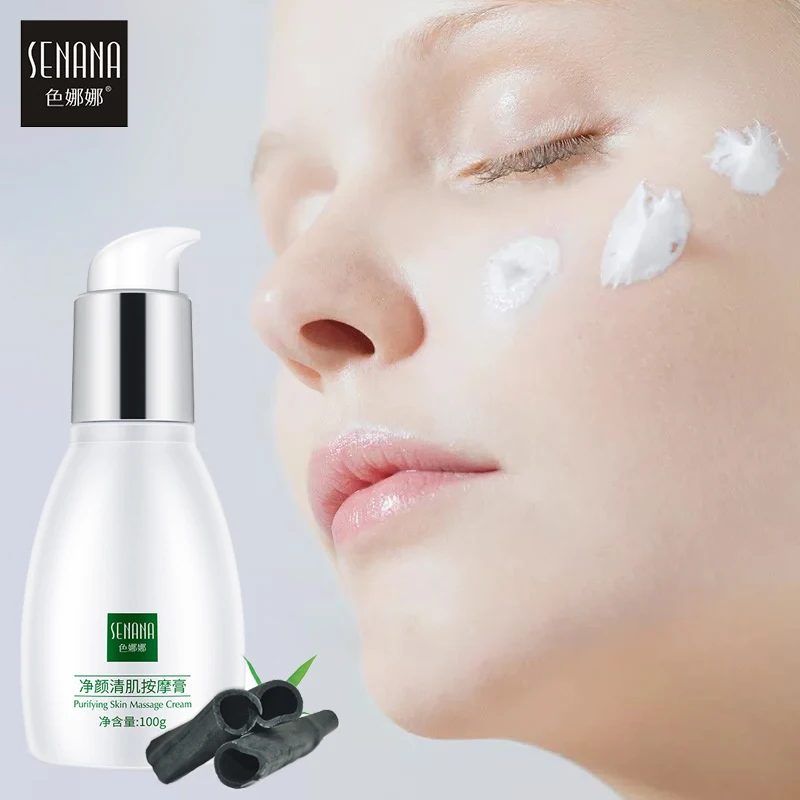 

SENANA Purifying Skin Massage Cream Bamboo charcoal Deep Cleansing Anti-Wrinkle Smoothing Lifting Firming Face Cream Skin Care