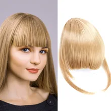 AIYEE 6 дюймов короткие прямые передние накладные волосы с бахромой для наращивания на заколках