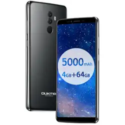 Oukitel K8 Android 8,0 6,0 "18:9 MTK6750t Octa Core 4G Оперативная память 64G Встроенная память мобильного телефона 5000 mah 13.0mp отпечатков пальцев Face ID смартфон