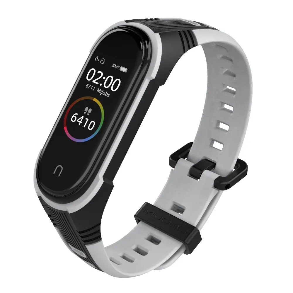 Mijobs Mi Band 5 4 3 ремешок Correa Bend Pulseira Xiomi Miband Opaska силиконовый для Xiaomi аксессуары браслет