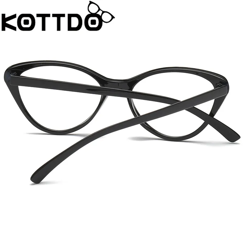Модные Винтажные женские очки KOTTDO оптические пластиковые с прозрачными линзами