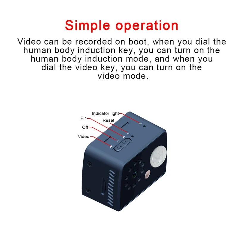 AAAE Top-1080P HD мини-камера с датчиком движения, PIR камера ночного видения, DVR видеокамера, Спортивная DV видео, маленькая камера в режиме ожидания, 30 дней