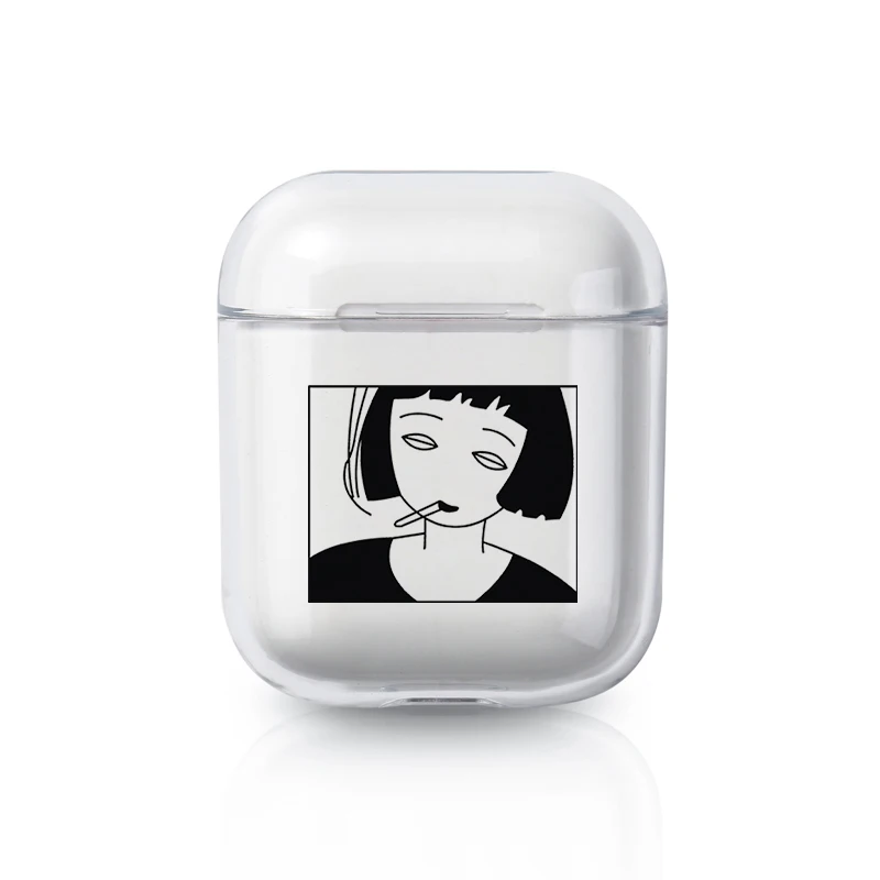 122 Чехол для AirPods 2 1, чехол, Coque, беспроводные Bluetooth наушники, прозрачный силиконовый Жесткий чехол на Air Pods, Apple Funda Capa - Цвет: 122