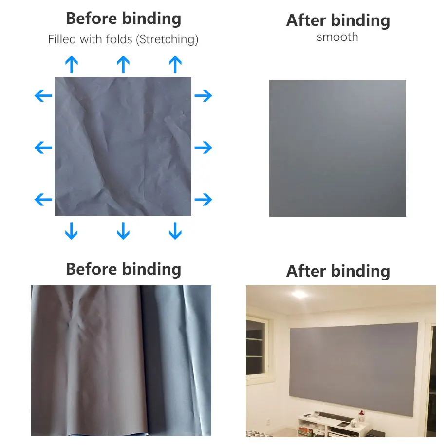 Salange Projector Screen 100 120 inch Screen Projection Portable Reflective Fabric Cloth For XGIMI H3 H2 YG400 for Xiaomi Beamer