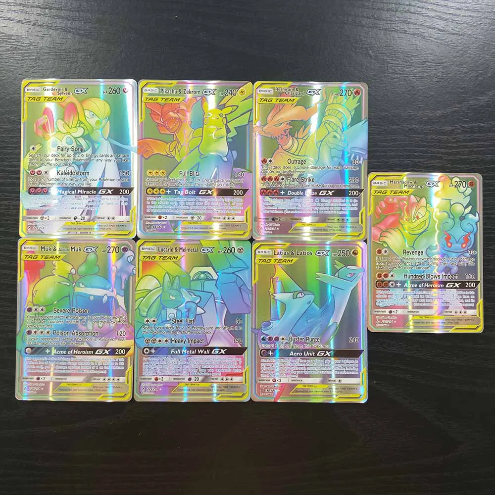 TAKARA TOMY 120 флэш-карты GX коллекции сияющая карточная настольная игра детская игрушка рождественские подарки настольная битва TCG Покемон карты
