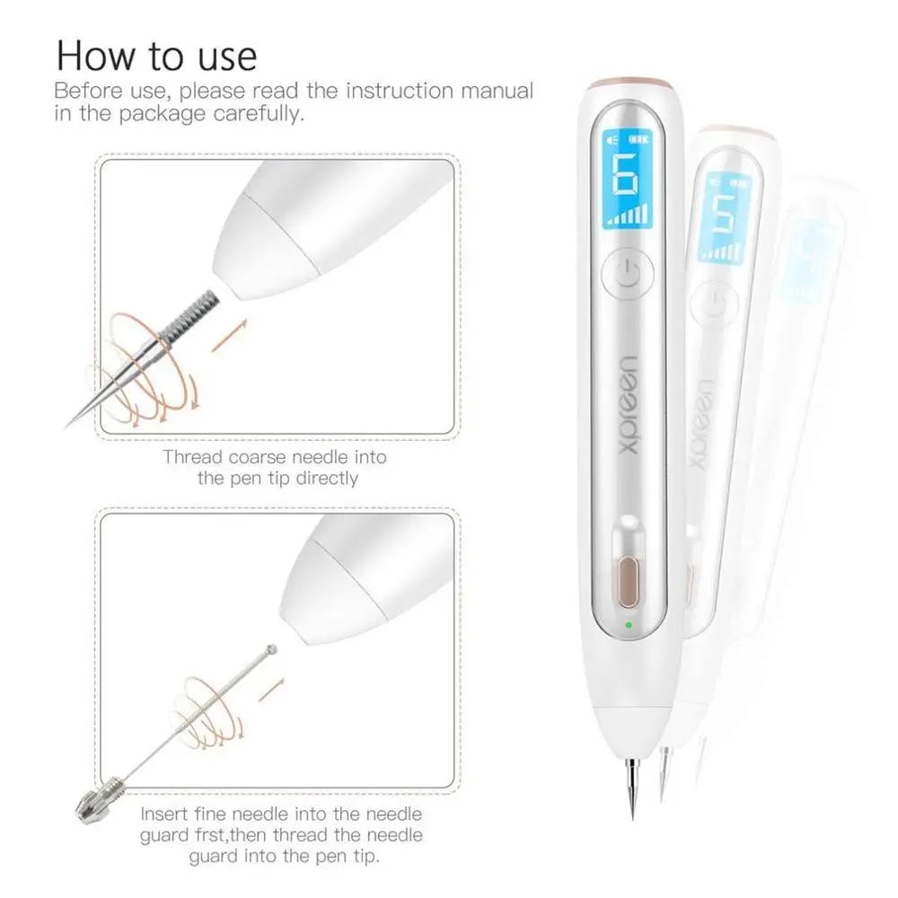 

NEW Six-speed adjustment Mini Household Spot Mole Freckle Removal Pen LCD display Automatic power off Laser Beauty Instrument