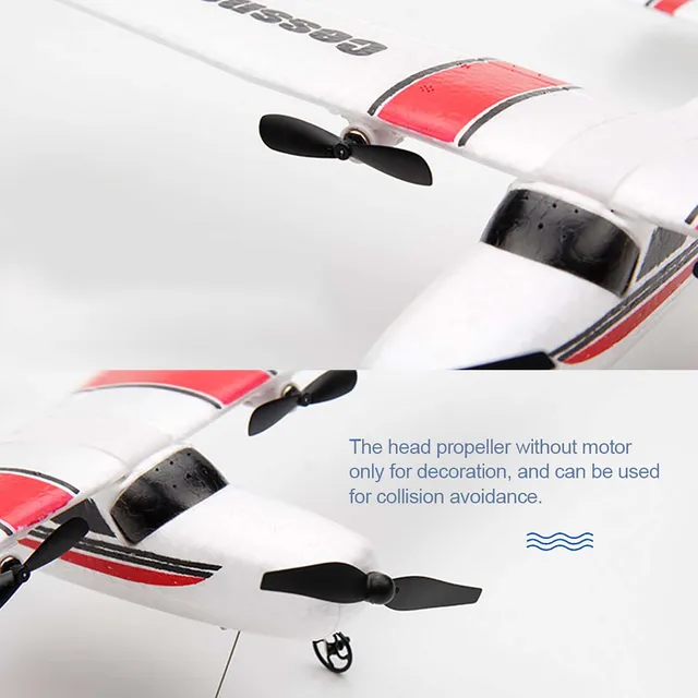 FX801 Airplane Cessna 182  DIY RC Plane 2.4GHz 2CH RC Airplane 20 Minutes Flying Time Outdoor RC Aircraft Toys for Kids Beginner 5