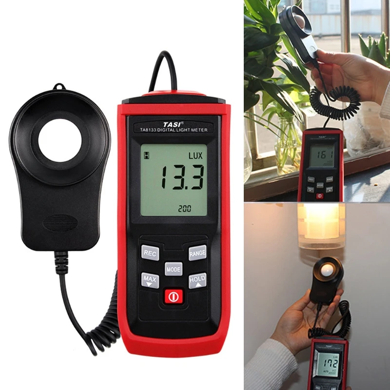 TA8133 Digital Luxmeter illuminance Light Meter 200000Lux Lux/FC illuminometer