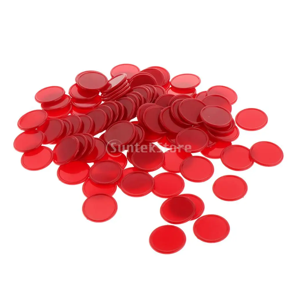 Kids Children Playing 100Pcs Plastic Poker Bingo Casino Chips Tokens Toys Gift