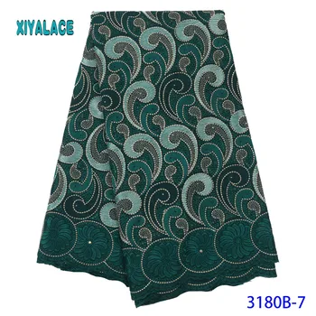 

Latest green African Net Lace Fabric For Wedding Dress Embroidered Nigerian Lace Swiss Voile Lace in Switzerland YA3180B-7