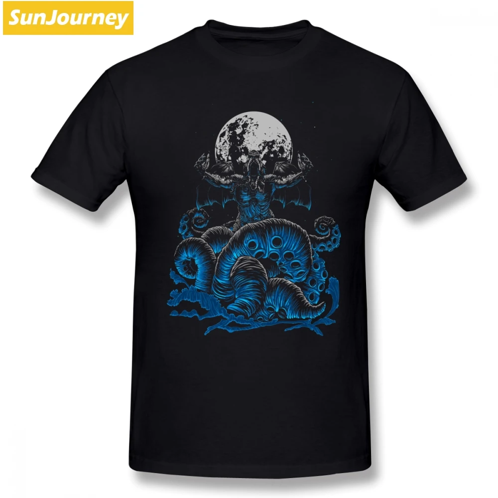 

Cthulhu Men T Shirt Dropshipping Car-Styling Oversize Cotton Short Sleeve T-Shirt Men