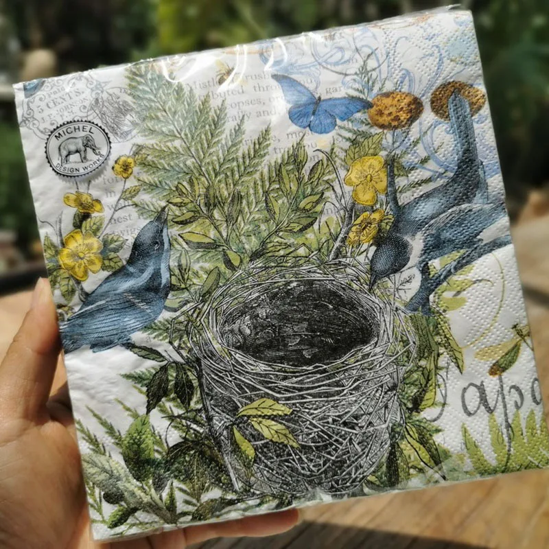 20 pieces / pack Wedding party creative printing high end restaurant coffee shop napkin paper face tissue household handkerchief