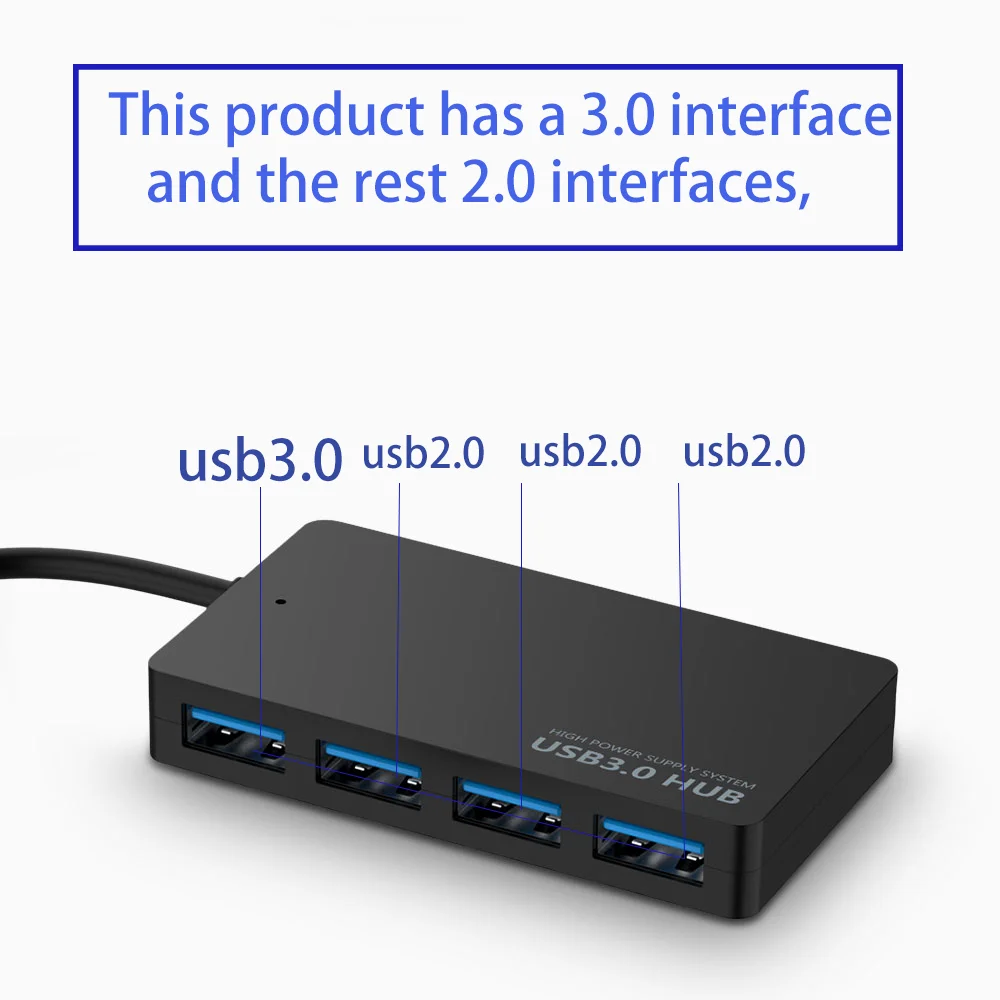 HUB USB 3.0 Laptop PC High Speed External 4 Ports Adapter Splitter USB Expander Computer Accessories For MacBook PS3 Xbox Laptop