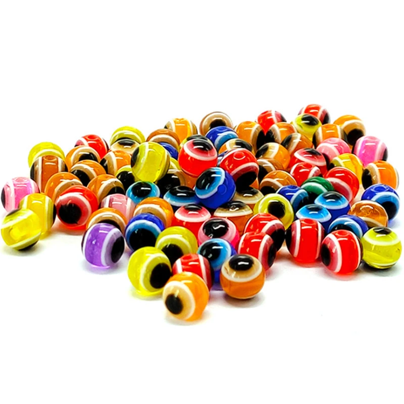 

30pcs 5/6/8mm Fish Eye Fishing Beads Mixed Color Carolina Rigs Taxes Rigs Fishing Acrylic Beads DIY Kit Bass Fishing Tackle