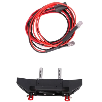 

Metal Front Bumper with Led Light for 1/10 RC Rock Crawler Axial SCX10 TRX4 D90 90046 90047