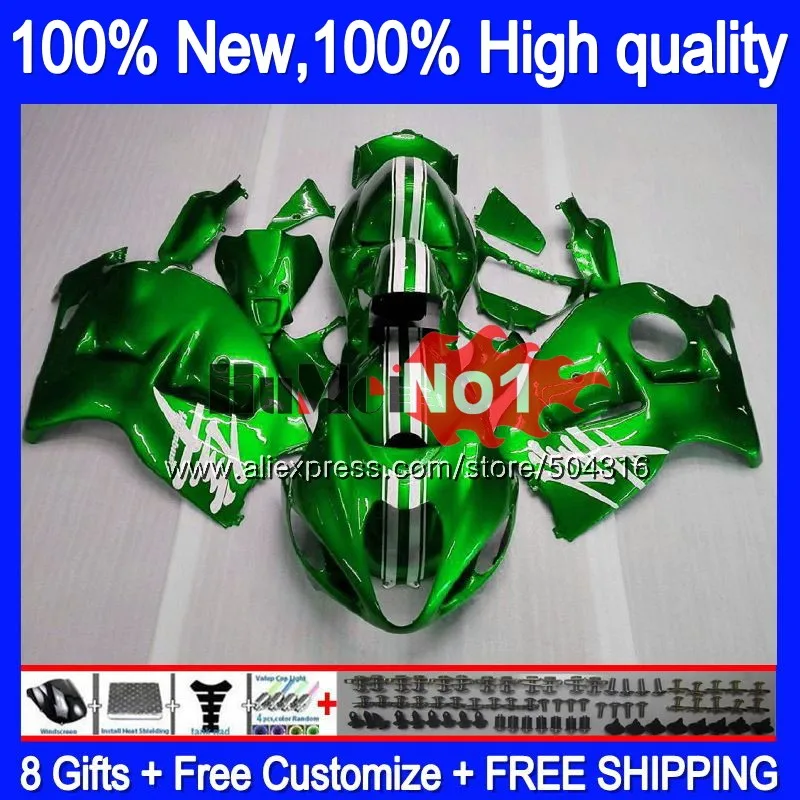 No. 1 Корпус для SUZUKI Hayabusa GSXR-1300 GSXR 1300 27MC. 15 жемчуг зеленый GSXR1300 1996 1997 1998 1999 2000 2001 96 97 98 99 01 обтекатель - Цвет: No. 1