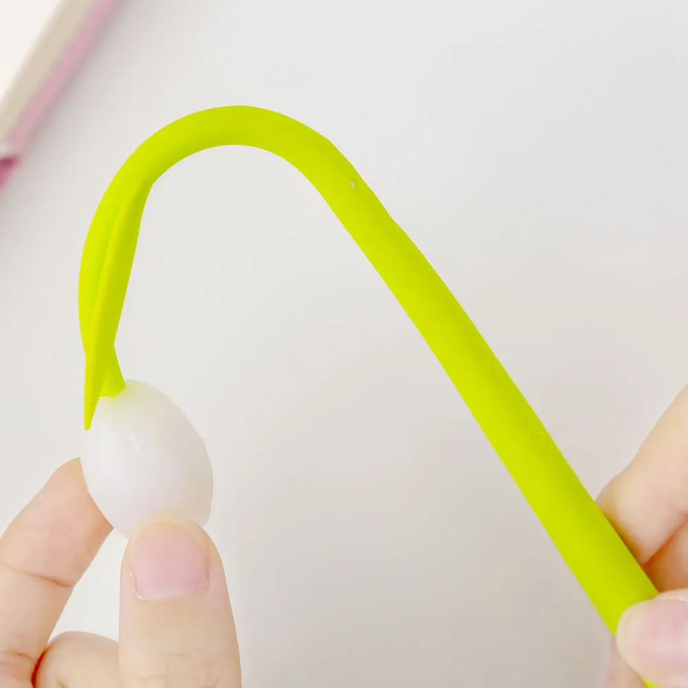 Silicone world Creative Color Changing Tulip Gel Pen Cute Flower Silicone Black Ink Pen 0.38mm Stationery Office School Supplies