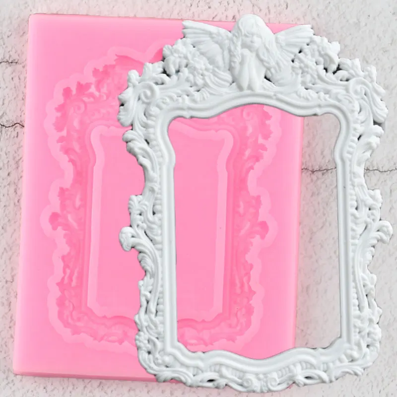 Силиконовые формы с рамкой Sugarcraft рельефный ангел кружевная форма для помадки