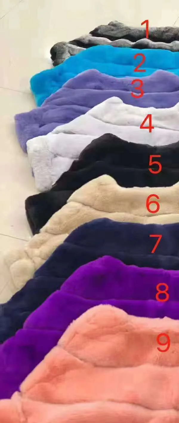 beige color 6 Настоящий мех кролика пальто куртка с капюшоном с рукавом летучая мышь пушистая зимняя Половина рукава размера плюс Повседневная Свободная молния - Цвет: beige color 6