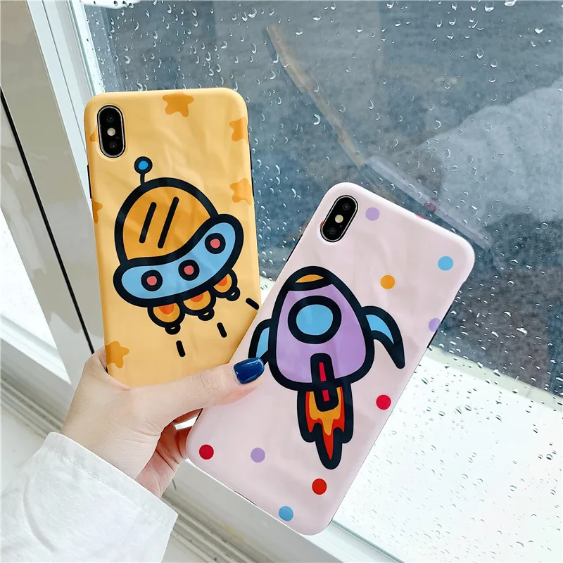 Чехлы для телефонов оригами для iPhone 11 Pro MAX XS X XR чехол милый космический корабль ракета Мягкий силиконовый чехол для iPhone 8 7 6S 6 Plus