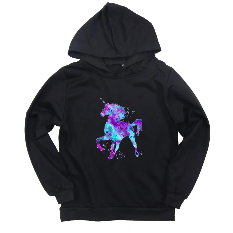Hoodies 3 Весенне-осенняя одежда, Повседневный свитер с единорогом для маленьких мальчиков и девочек, топы с длинными рукавами, детские толстовки с капюшоном, Детский Теплый пуловер - Цвет: Hoodies 3