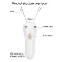 Face Cotton Thread Epilator USB Charging Electric Cotton Thread Epilator Facial Body Hair Removal Machine Device Wax Strips 2
