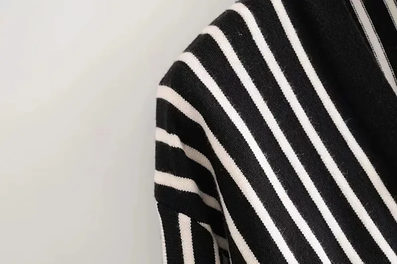 Aw2019 женский лоскутный полосатый свитер женский корейский свитер женская зимняя одежда свитер с открытыми плечами