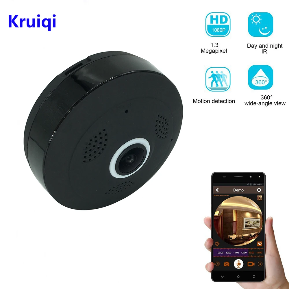 Kruiqi Wireless WIFI IP Camera 960P 1080P Home Indoor Security Monitor Smart Network Video System Two Way Audio / Night Vision