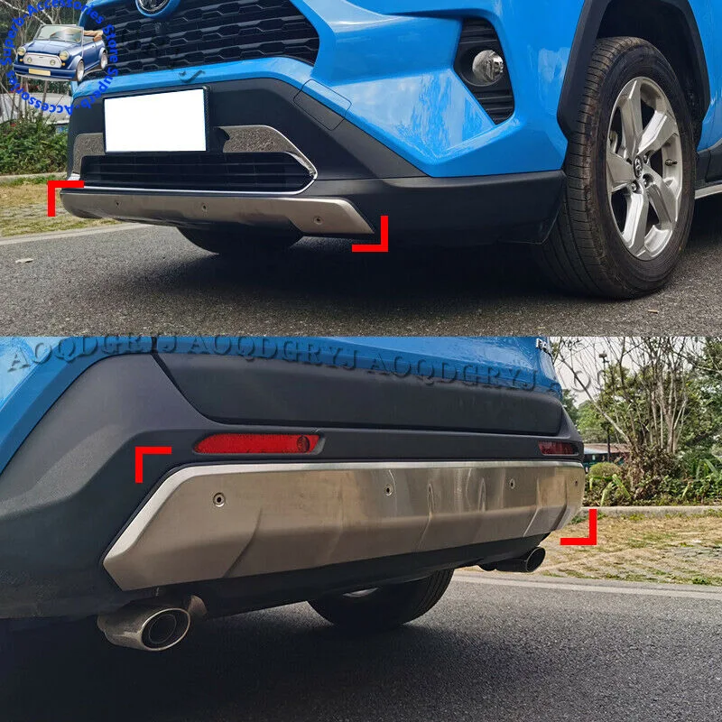 Передний и задний Противоскользящий бампер из нержавеющей стали для Toyota RAV4 2019 2020