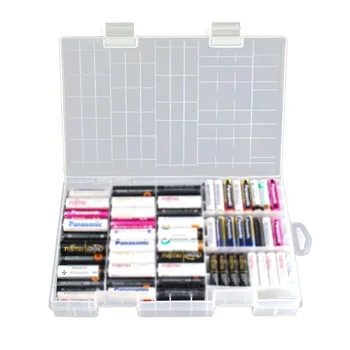 

Storage Box Battery Holder Organizer Portable Transparent Large Large Capacity Plastic Case Durable Dustproof Tools Practical