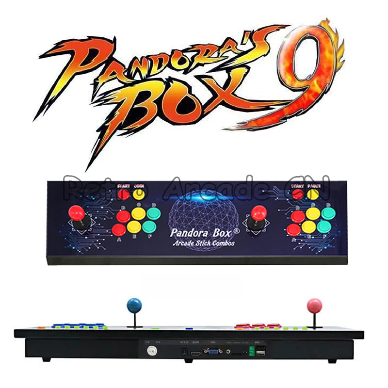 2018 Pandora box 9 1500 В 1 аркадная игровая консоль с разъемом jamma HDMI VGA выход HD 720P для