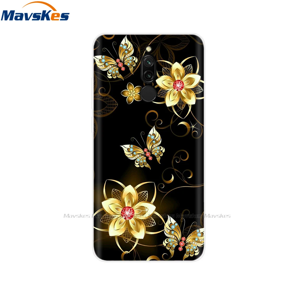 20 Чехол с цветочным принтом для xiaomi redmi 8, чехол, Мягкий ТПУ силиконовый чехол для xiaomi redmi 8, чехол для телефона redmi 8, чехол, сумки - Цвет: 20