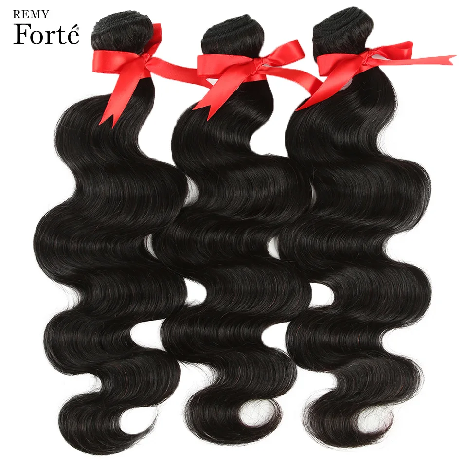 

Remy Forte Bodywave Bundles QV Virgin Brazilian Hair Weave Bundles 30 Inch Human Hair Bundles Natural Color 3/4 Bundles 100% Body Wave Human Hair Extension Free Shipping