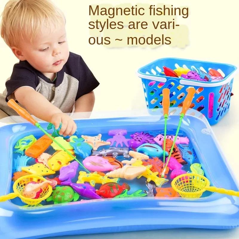 

Children's Kids Fishing Toys Water Magnetic Boys and Girls Kindergarten Over Every Family Toys for Children Fishing Game