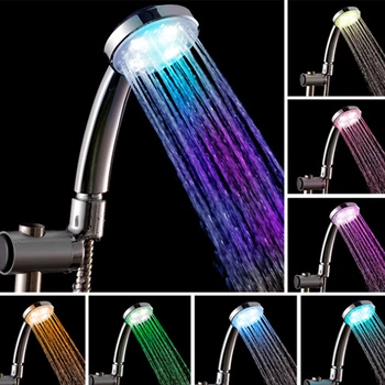 

LED Luminous Shower Hand-held Small Shower Head Colorful Automatic Color Changing Shower Nozzle