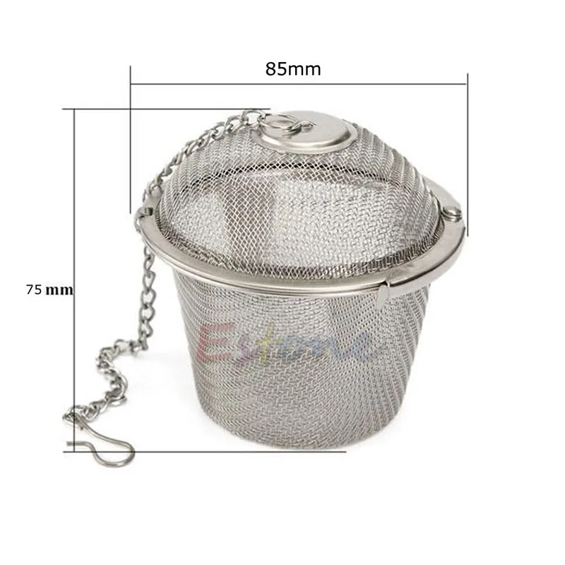 1pc Practical Tea Ball Spice Strainer Mesh Infuser Filter Stainless Steel Herbal