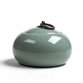 

1 Piece Portable Sealed Tea Jar Ceramic Tea Storage Tank For Home Decor Porcelain Jar For Powder Kitchen Spices Pakage Container