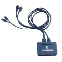 2 порта HDMI KVM коммутатор с кабелями EL-21UHC-SCLL kvm переключатель hdmi
