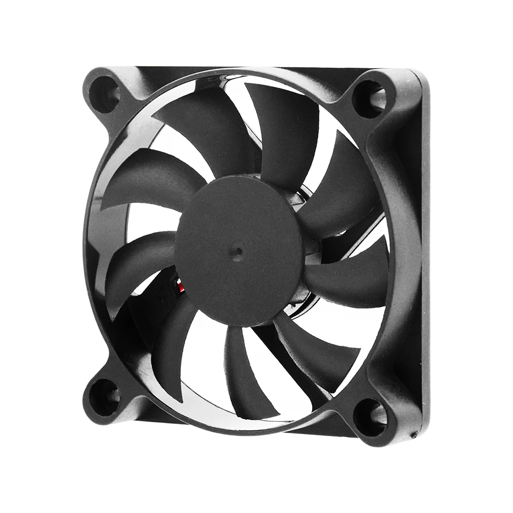 60 X 60 X 10mm Low Noise CPU Heat Sink Cooler 2 Pins 12V DC Cooling Fan Computer PC Case CPU Cooler Case Fan 4900-6050 RPM 2pcs