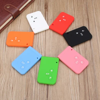 

3 Button Rubber Silicone Car Key Case Cover For Renault Megane Scenic/Grand Scenic 2003-2008 Clio 2006- 2010