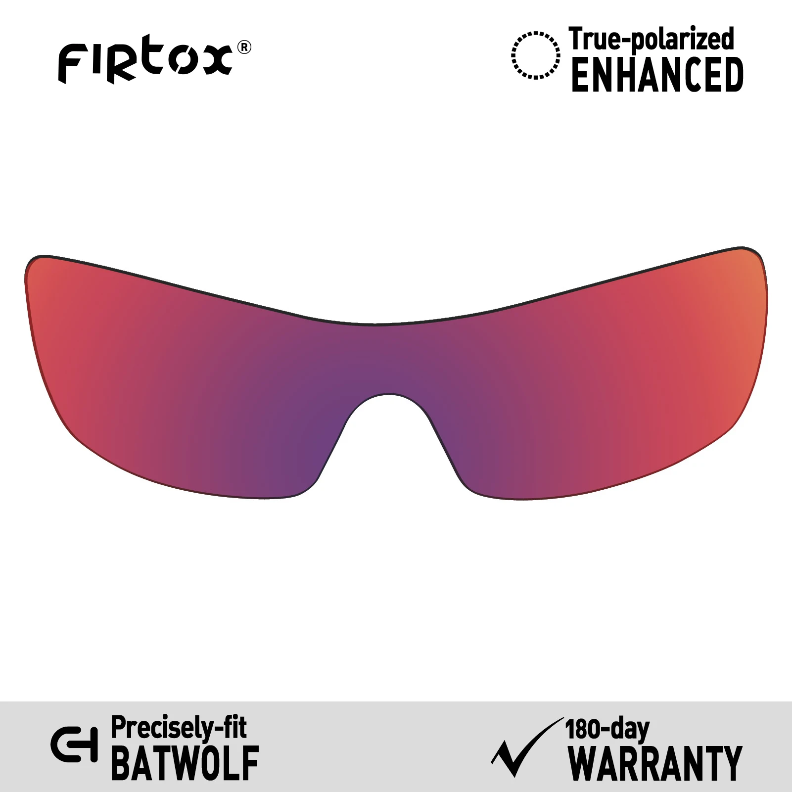 Firtox настоящие поляризованные Сменные рассеиватели UV400 для солнцезащитных очков-солнцезащитных очков типа «Batwolf OO9101»(Только Совместимые линзы)-несколько цветов - Цвет линз: Purple Red