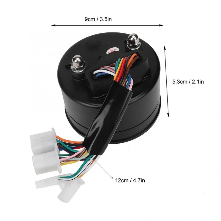 Инструменты мотоцикл ЖК-метр одометра тахометр спидометр Многофункциональный масломер DC 12 В спидометр