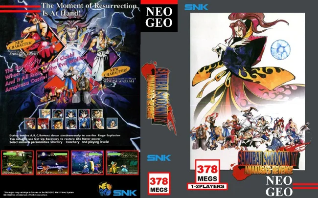 NEOGEO AES Samurai Shodown IV специальный(взломанный) игровой картридж и ShockBox для SNK NEO GEO AES консоли