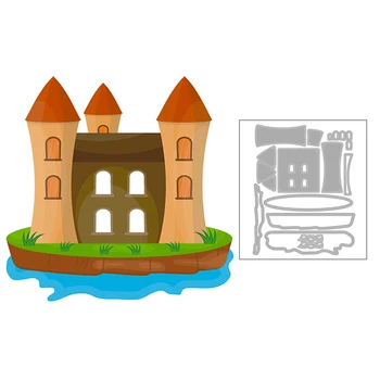 

2020 New Hot Castle Metal Cutting Dies Stencils and Scrapbooking Romanesque or Foil Brick Wall Die Cut Crafts Supplies No Stamp